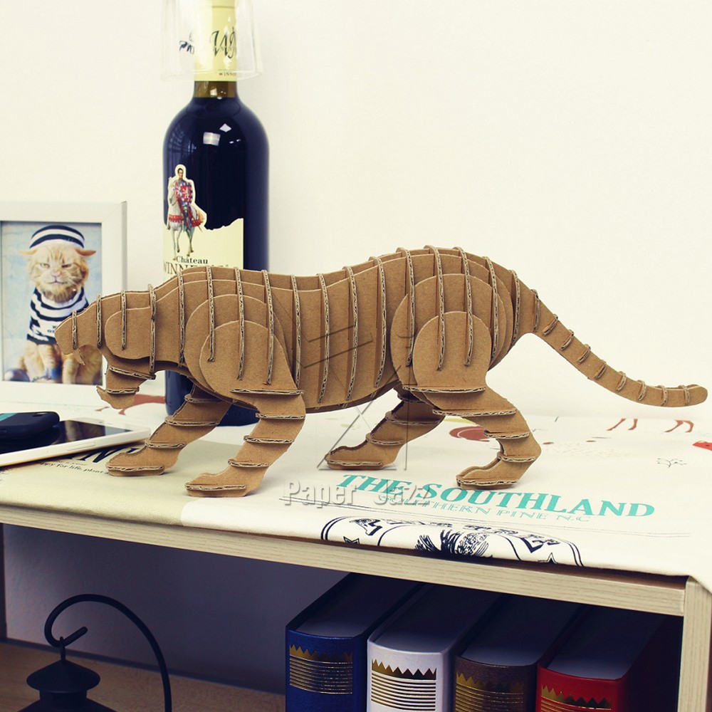 3D CARDBOARD TIGER老虎拼图