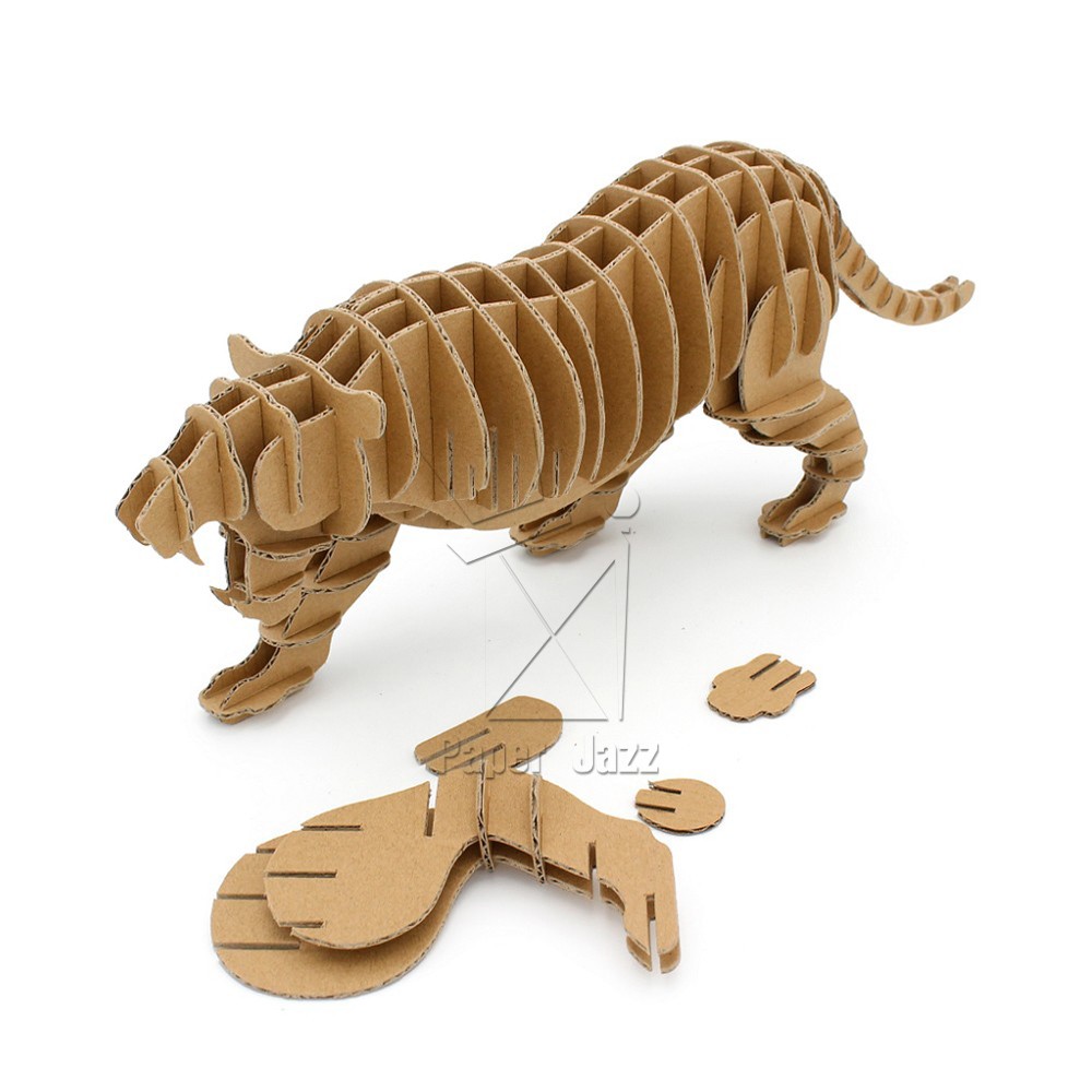 3D CARDBOARD TIGER老虎拼图
