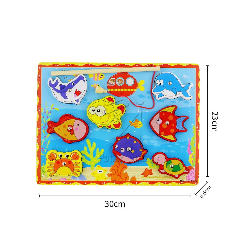 FISHING WOODEN JIGSAW PUZZLE/儿童钓鱼木拼图