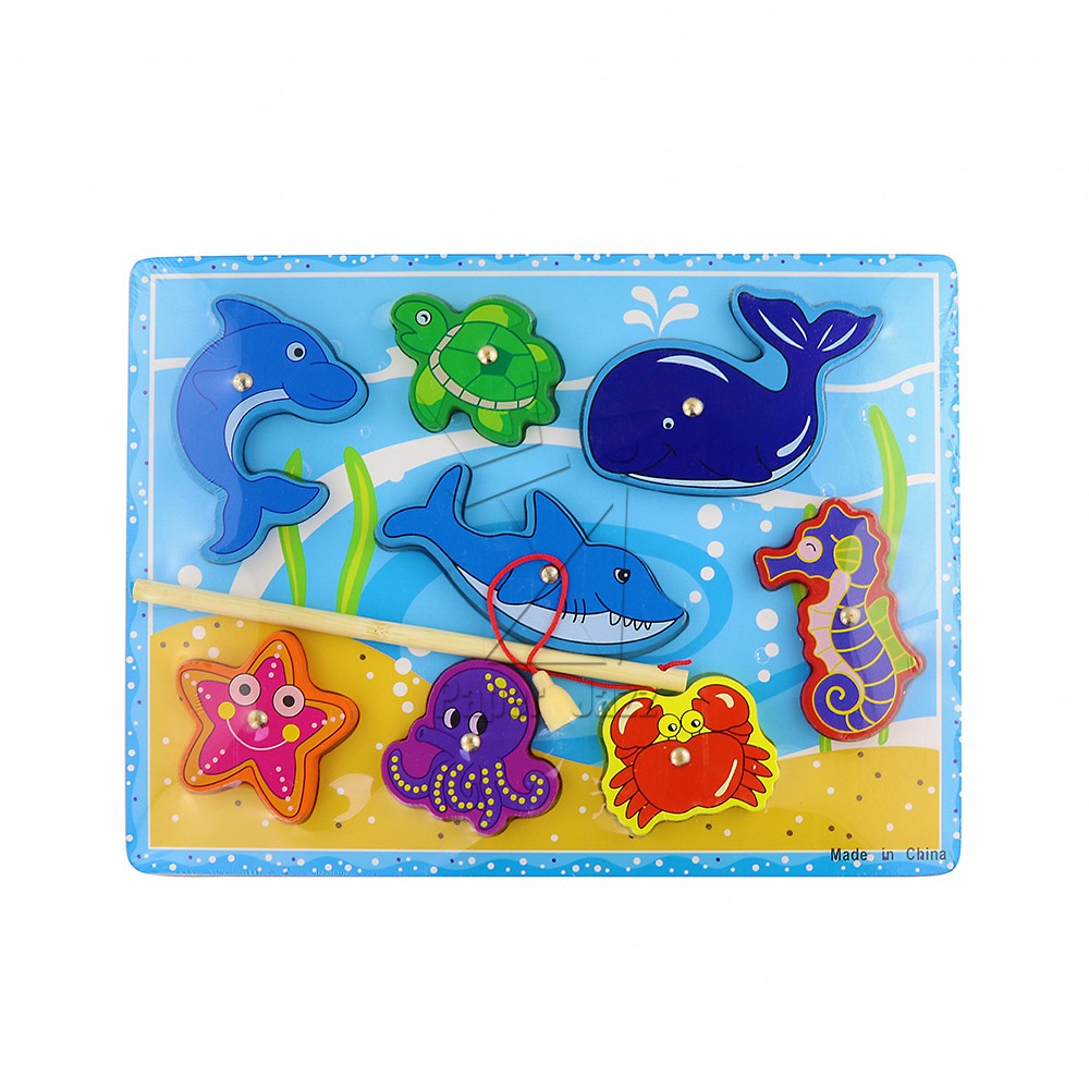 FISHING WOODEN JIGSAW PUZZLE/儿童钓鱼木拼图