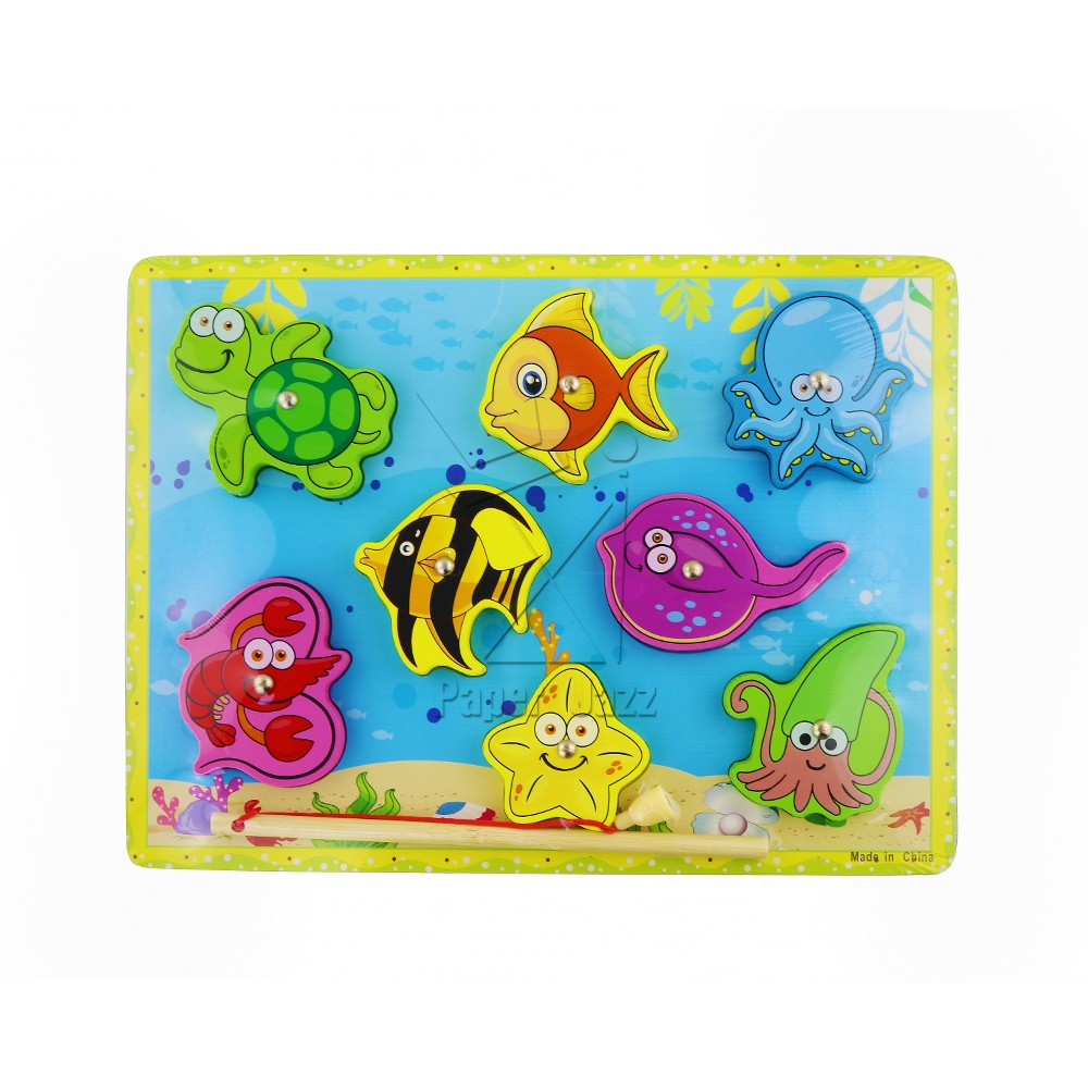 FISHING WOODEN JIGSAW PUZZLE/儿童钓鱼木拼图