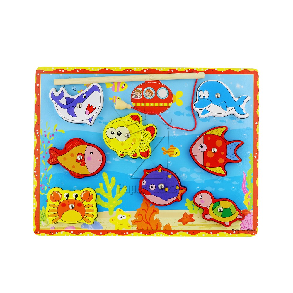 FISHING WOODEN JIGSAW PUZZLE/儿童钓鱼木拼图
