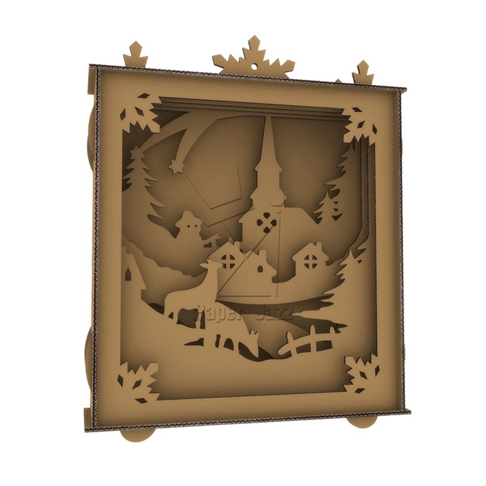 CHRISTMAS DEER SILHOUETTE BOX / 圣诞鹿剪影盒