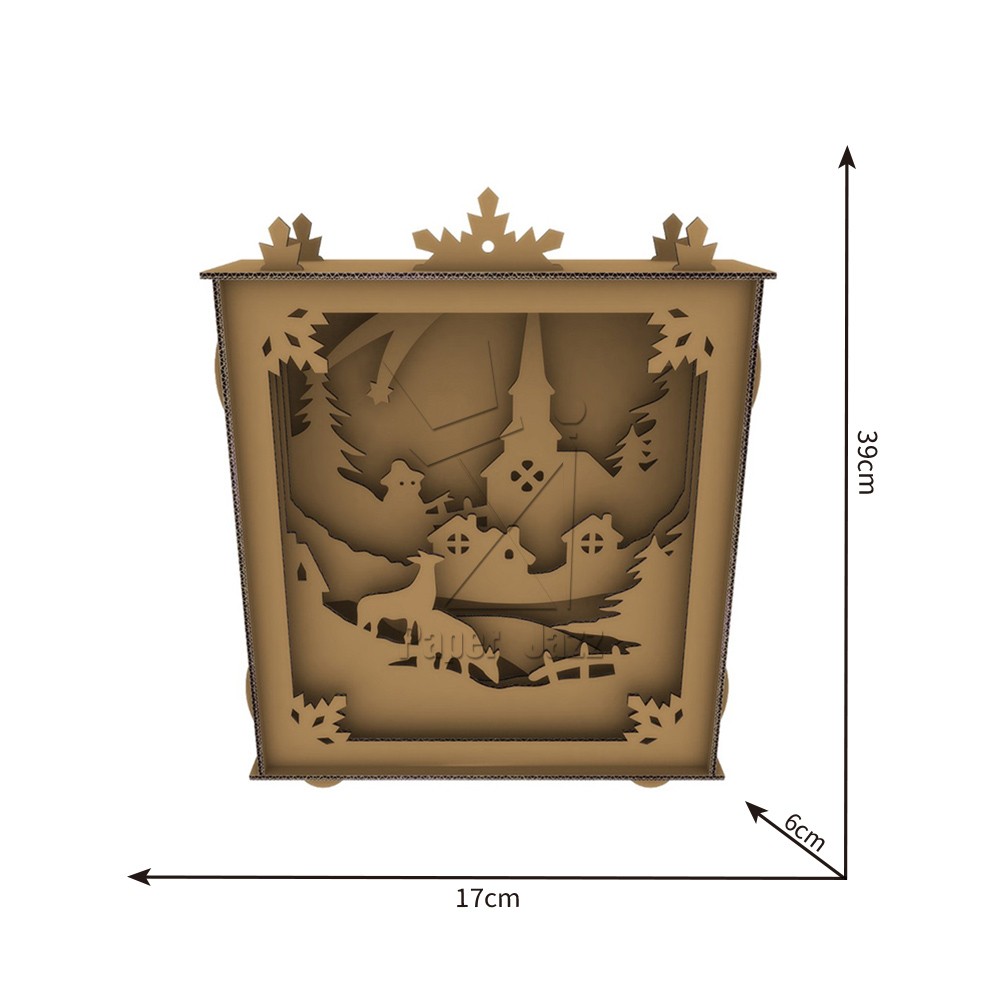 CHRISTMAS DEER SILHOUETTE BOX / 圣诞鹿剪影盒