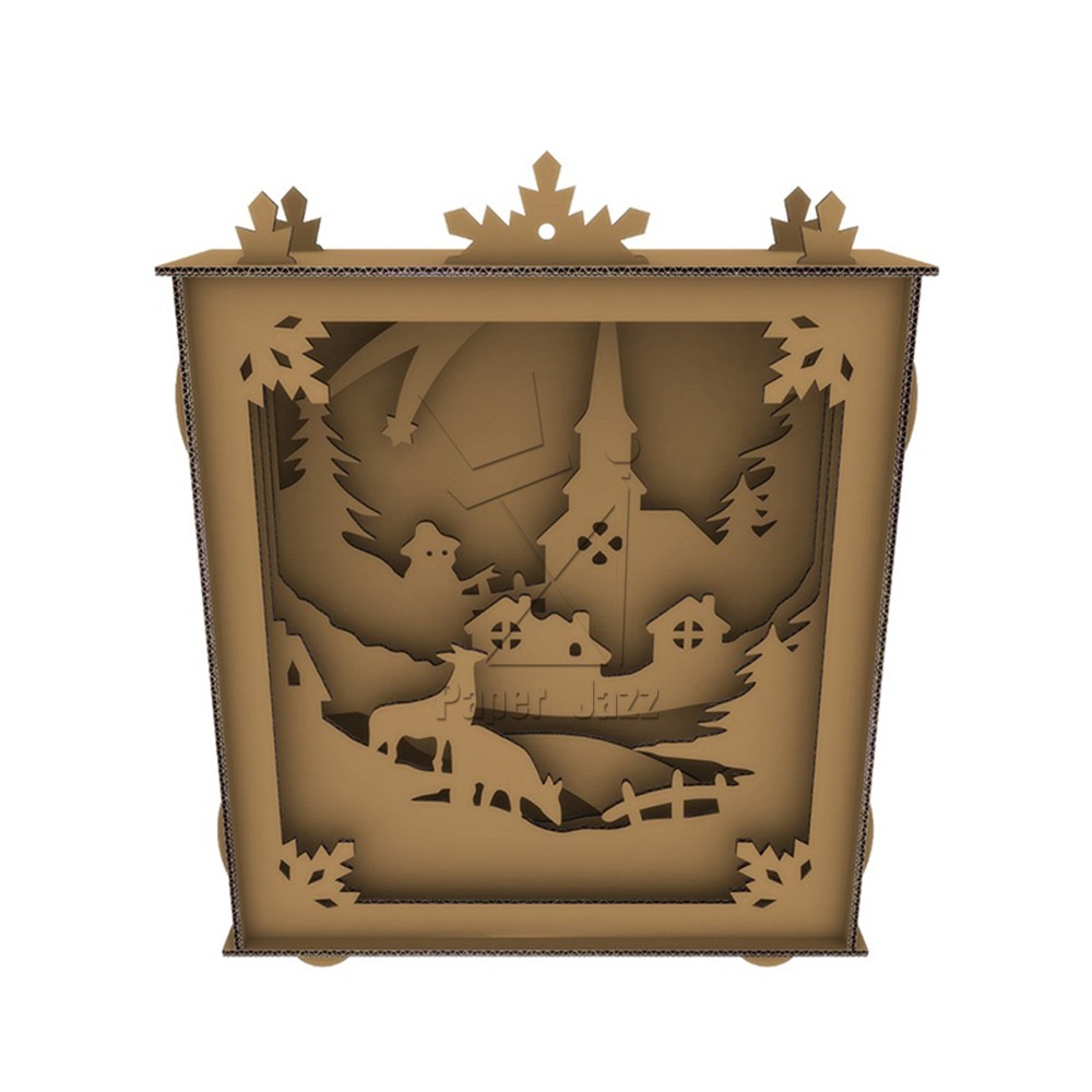 CHRISTMAS DEER SILHOUETTE BOX / 圣诞鹿剪影盒