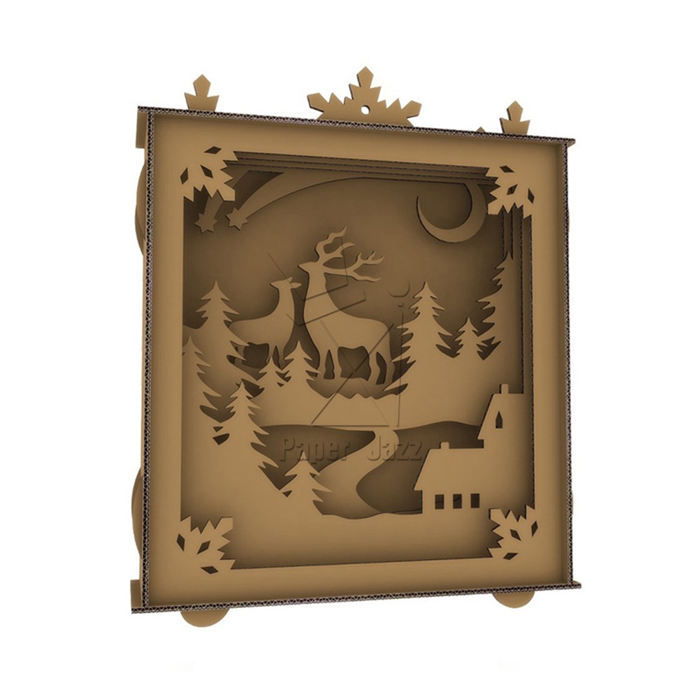 Jungle Deer Silhouette Box / 丛林鹿剪影盒