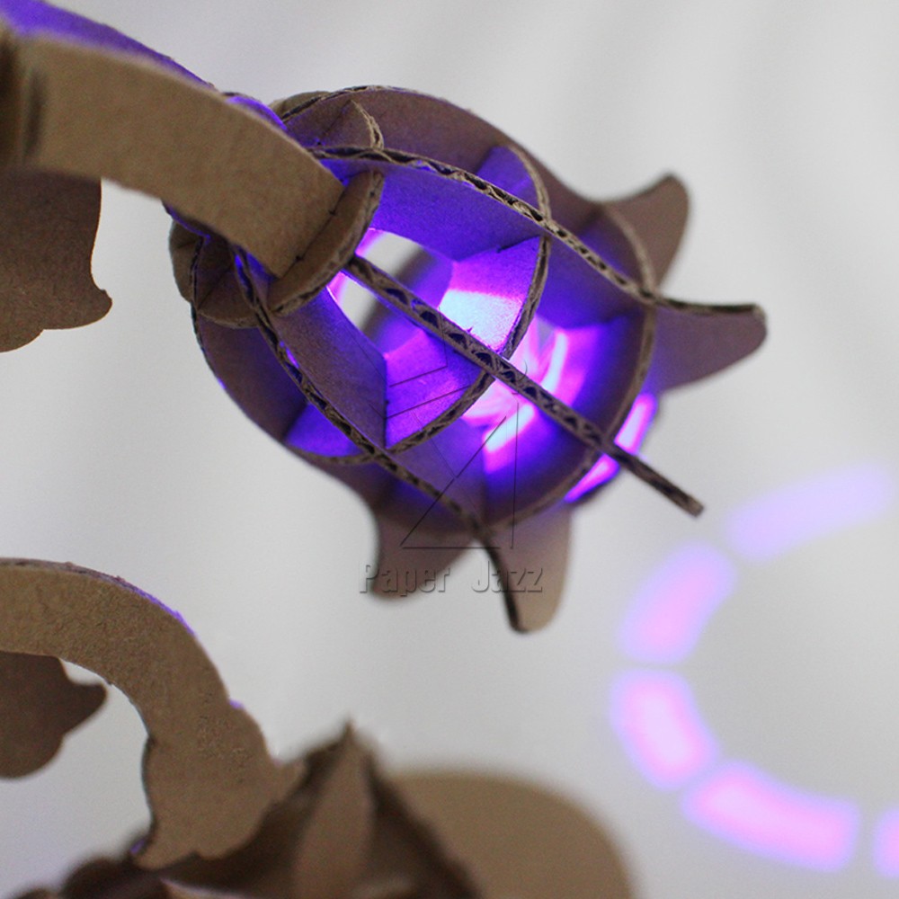 CARDBOARD BELL LED TABLE LAMP / 纸板风铃led台灯