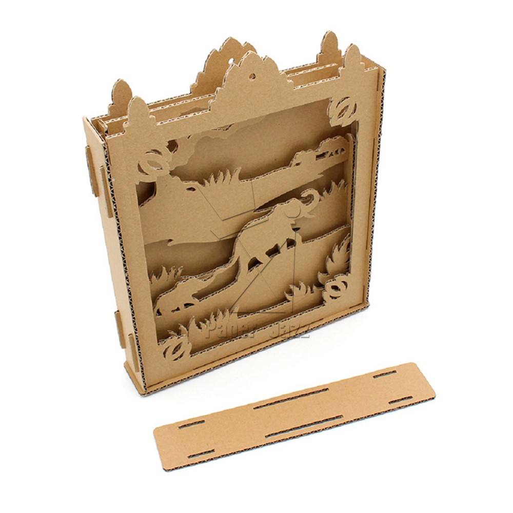 DIY ELEPHANT SILHOUETTE BOX / DIY大象剪影盒