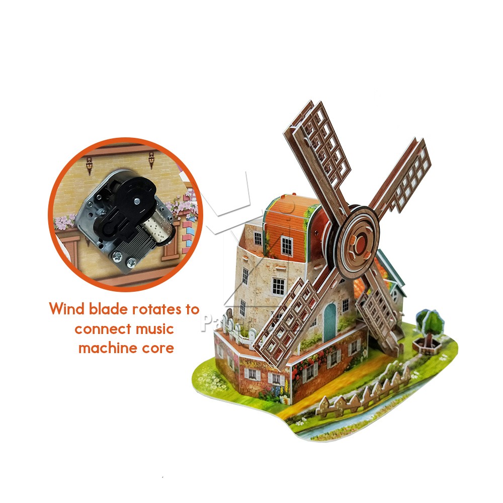 DUTCH MUSIC WINDMILL MUSIC BOX/ 荷兰音乐风车音乐盒