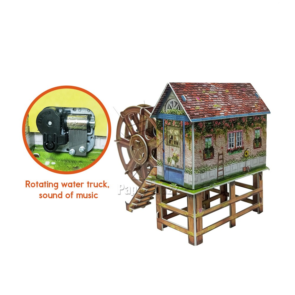 WATERWHEEL VILLA MUSIC BOX/ 水车别墅音乐盒