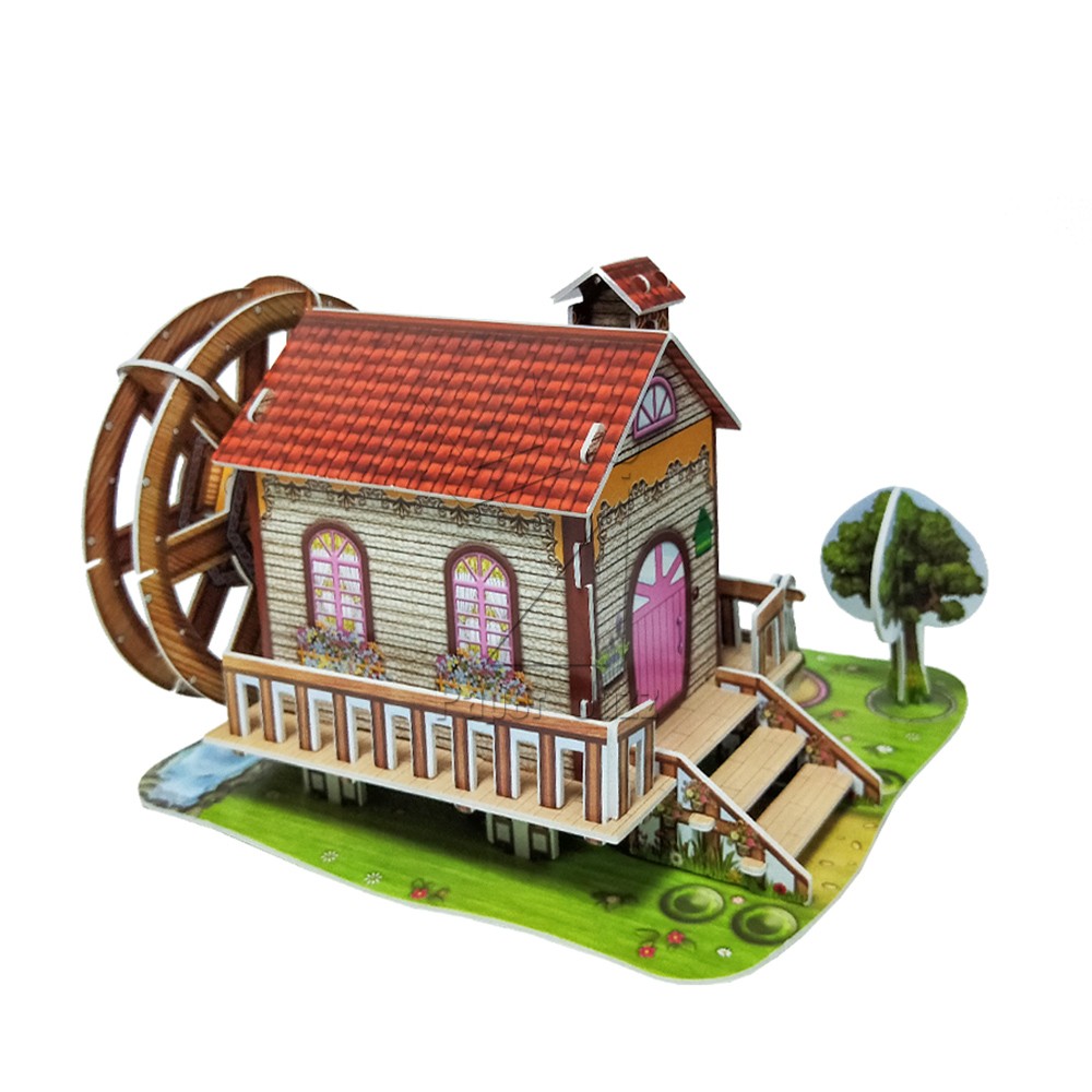 WATERWHEEL CABIN MUSIC BOX/ 水车小屋音乐盒