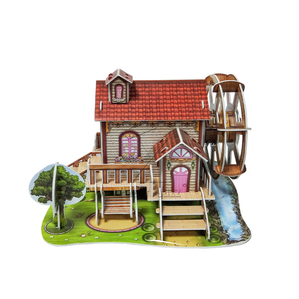 WATERWHEEL CABIN MUSIC BOX/ 水车小屋音乐盒
