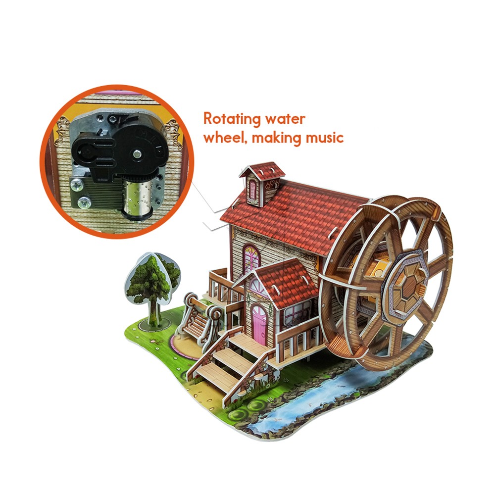 WATERWHEEL CABIN MUSIC BOX/ 水车小屋音乐盒