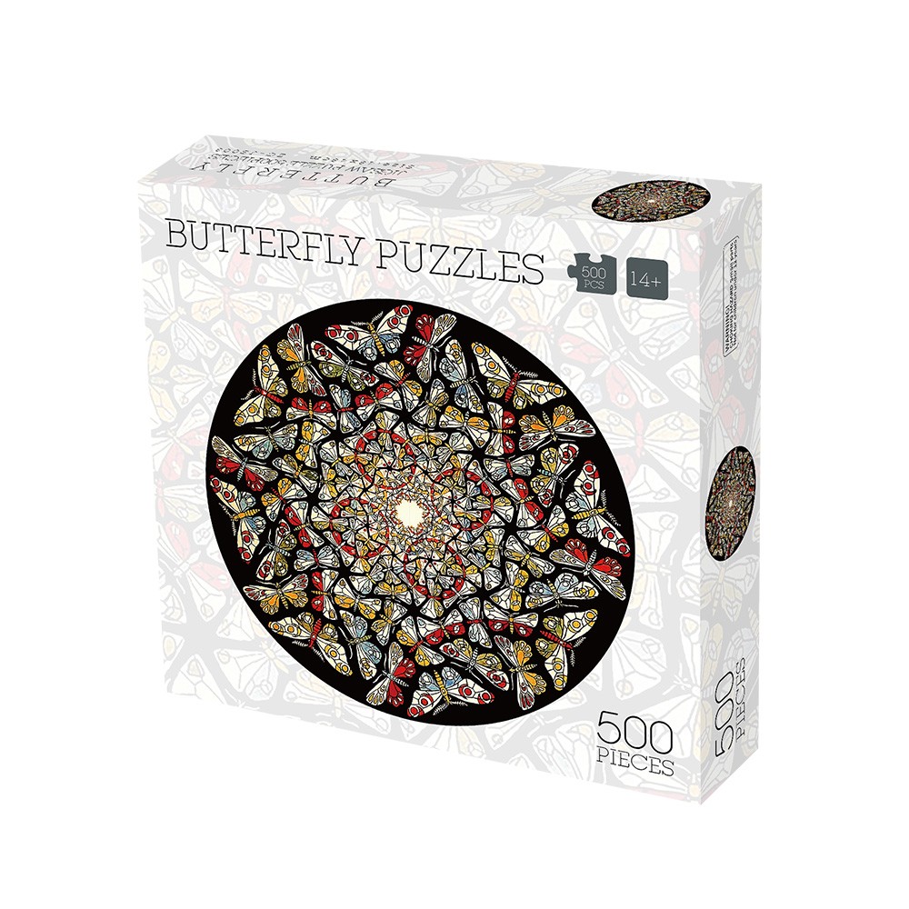 butterfly puzzle 500pcs/500片蝴蝶圆拼图