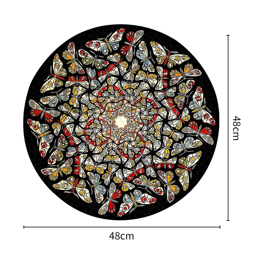 butterfly puzzle 500pcs/500片蝴蝶圆拼图