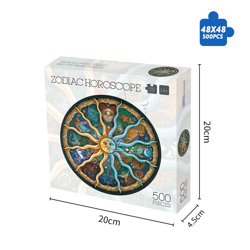 Zodiac puzzle 500pcs/500片十二星座圆拼图