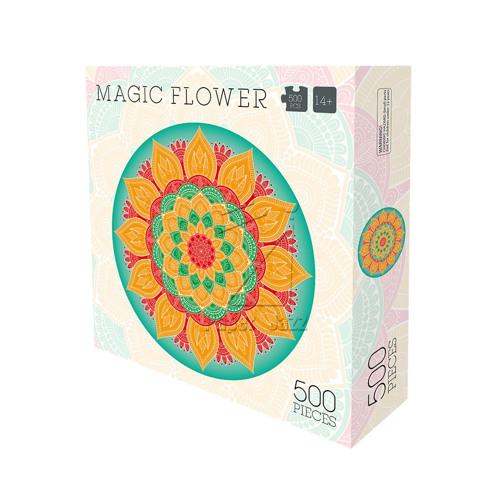 Magic flower puzzle 500pcs/500片魔法花圆拼图