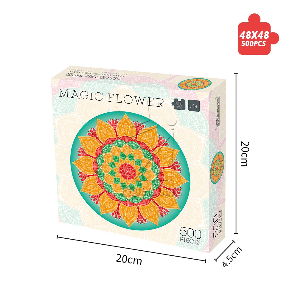 Magic flower puzzle 500pcs/500片魔法花圆拼图