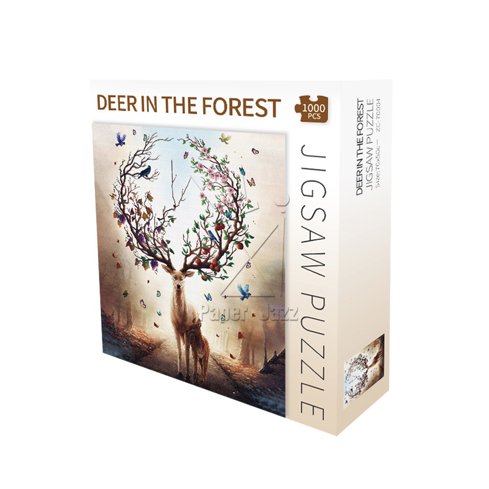 deer in the forest jigsaw puzzle 1000pcs/1000片森林鹿平面拼图