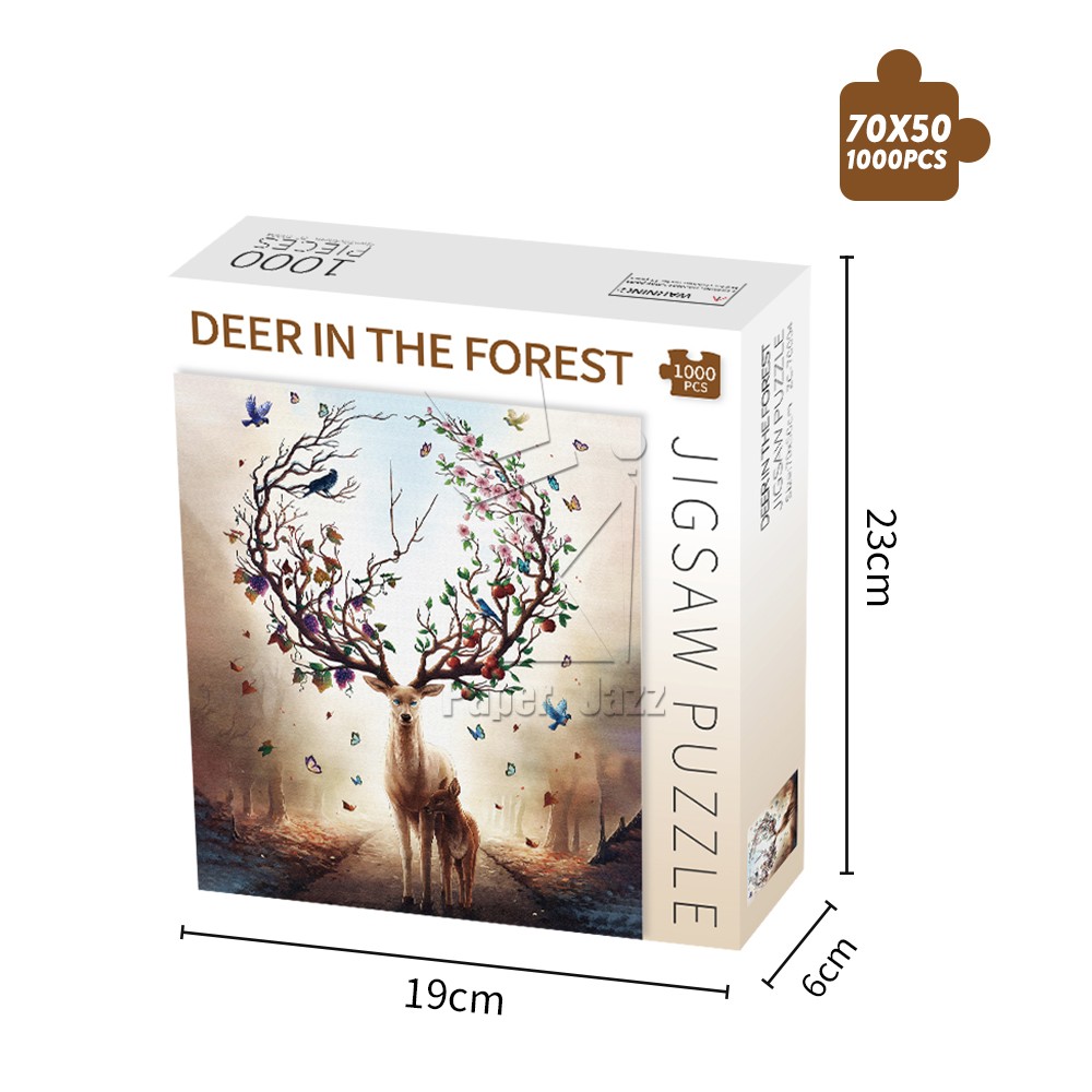 deer in the forest jigsaw puzzle 1000pcs/1000片森林鹿平面拼图