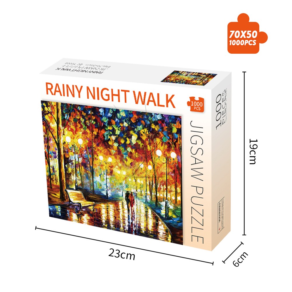 rainy night walk jigsaw puzzle 1000pcs/1000片雨中漫步平面拼图