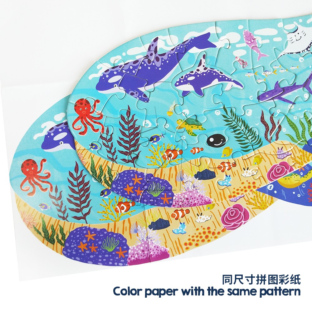 50pcs 鲸鱼拼图 50pcs whale puzzle