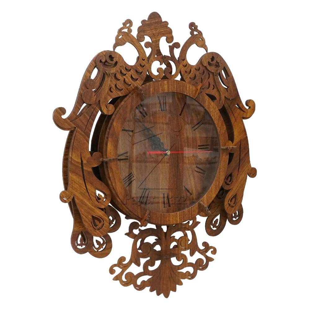 孔雀圆挂钟  Peacock round wall clock