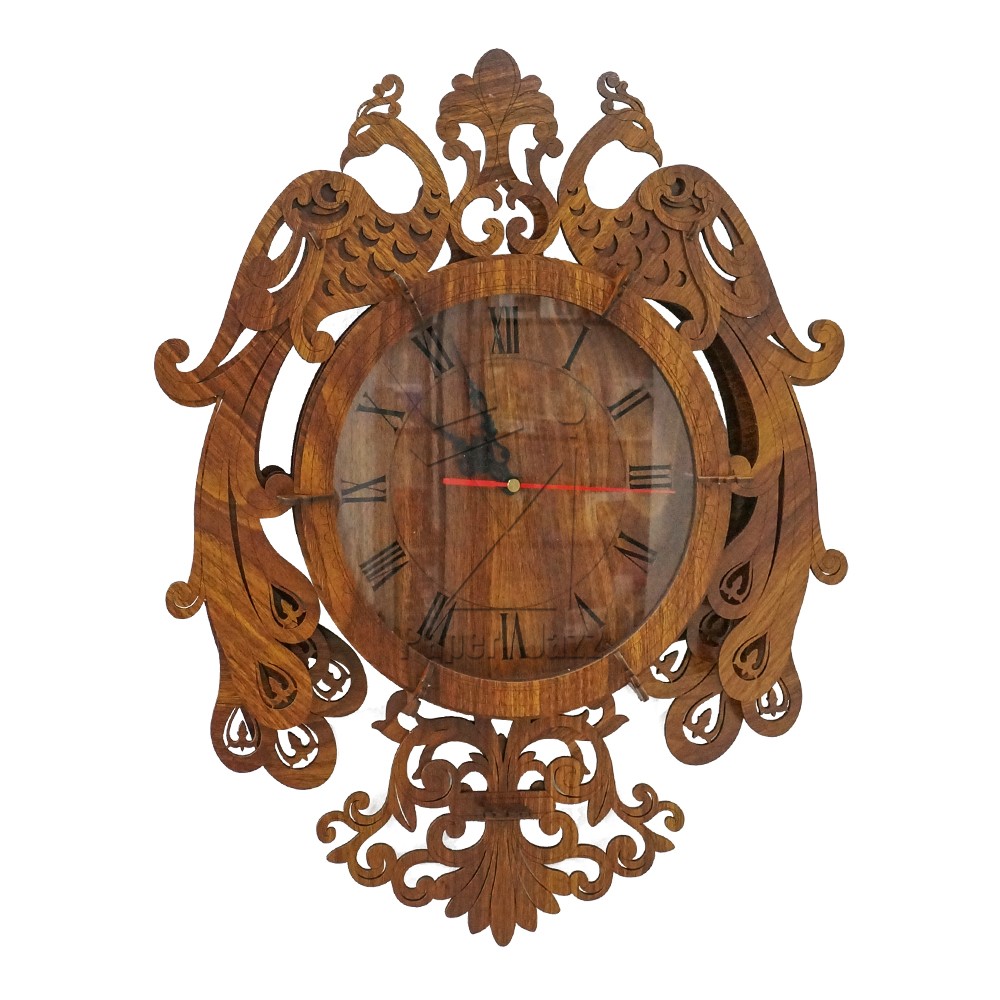 孔雀圆挂钟  Peacock round wall clock