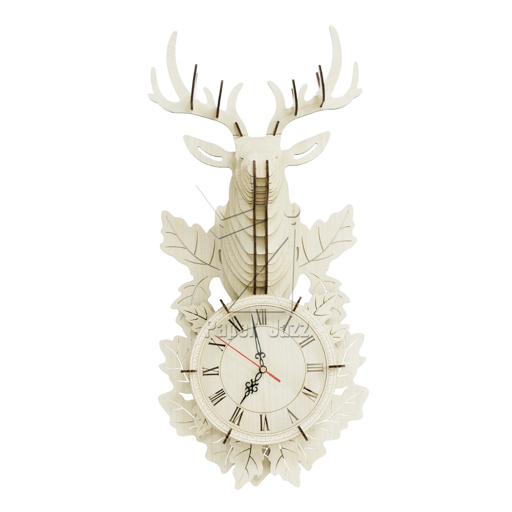  鹿头挂钟  Deer head wall clock