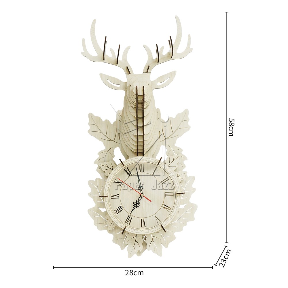  鹿头挂钟  Deer head wall clock