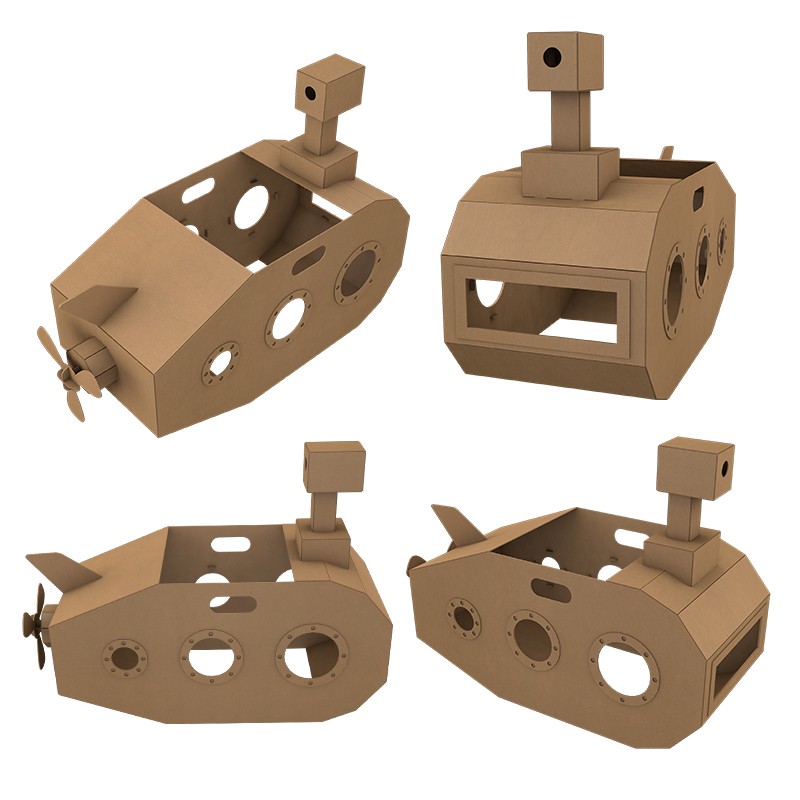 Submarine Cardboard Puzzle潜水艇纸板拼图