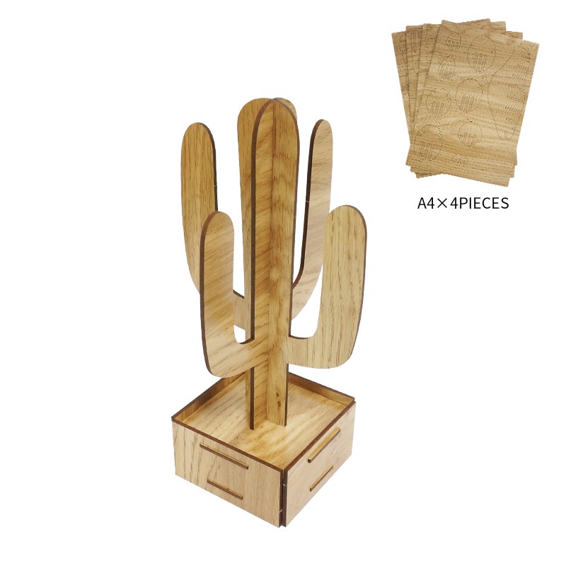 实木仙人掌Wooden plant ornaments