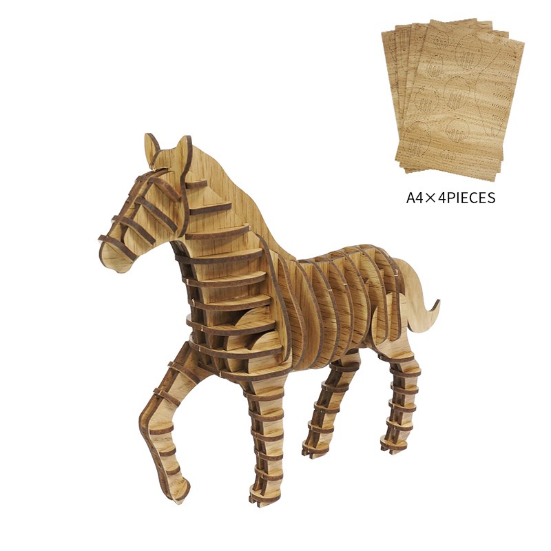 实木小马摆件Wooden puzzle pony ornament