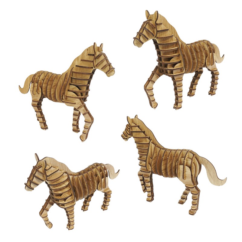 实木小马摆件Wooden puzzle pony ornament