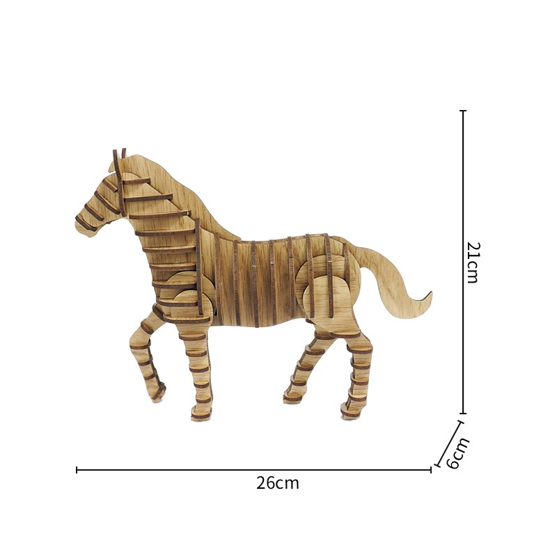 实木小马摆件Wooden puzzle pony ornament