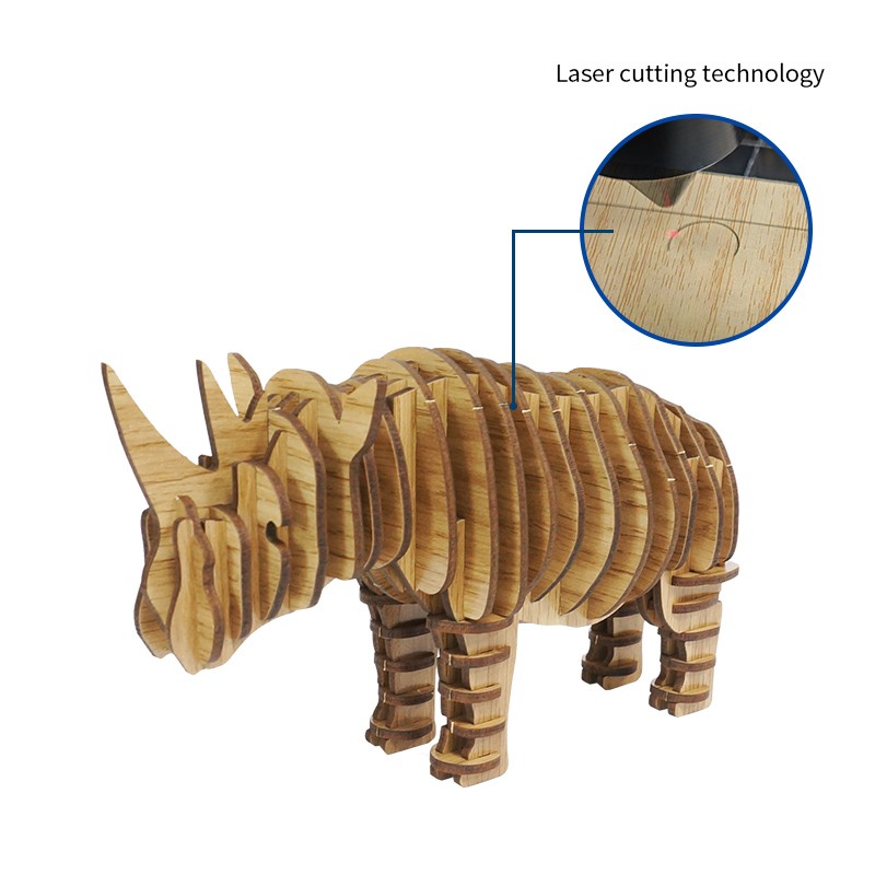 木质犀牛摆件Wooden rhinoceros ornament