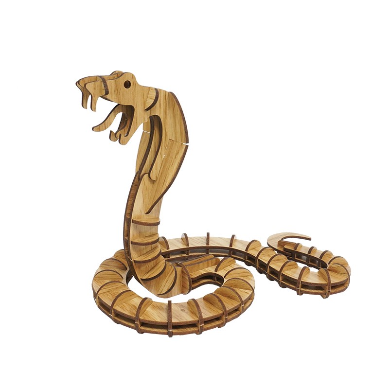 实木蛇摆件Wooden puzzle snake