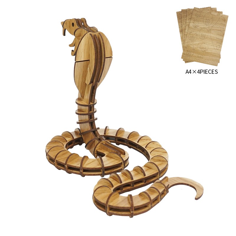 实木蛇摆件Wooden puzzle snake