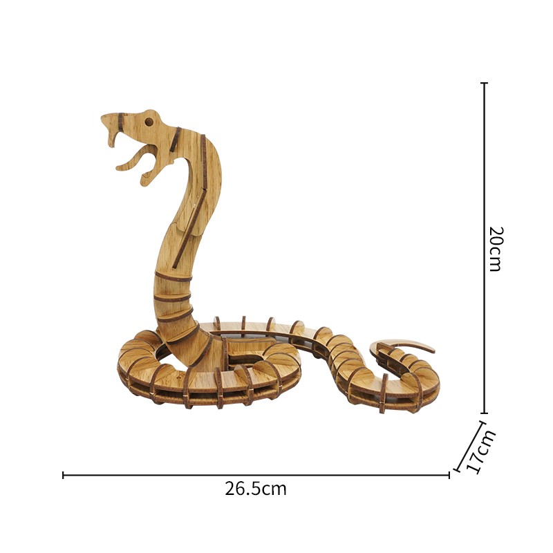 实木蛇摆件Wooden puzzle snake