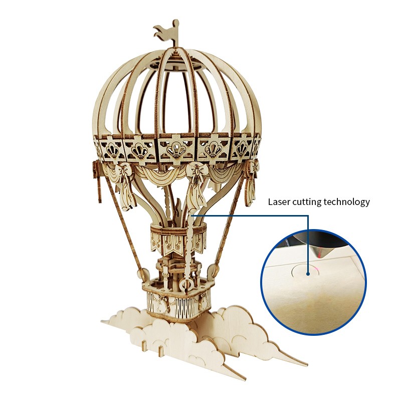 木质热气球拼图Hot Air Balloon