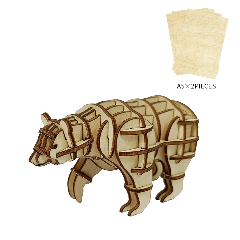 木质熊摆件Wooden Bear Puzzle