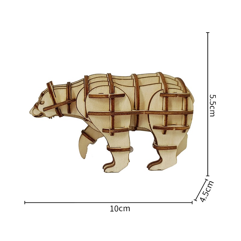 木质熊摆件Wooden Bear Puzzle