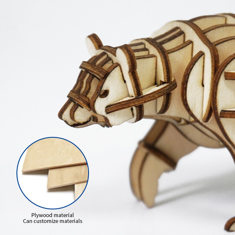 木质熊摆件Wooden Bear Puzzle