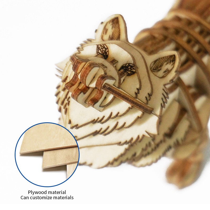 木质狼摆件Wooden Wolf Puzzle