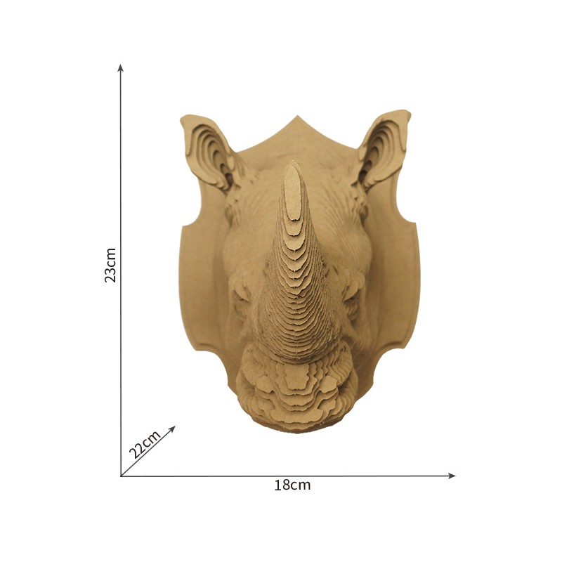 多层犀牛头模型Dicerorhinus 