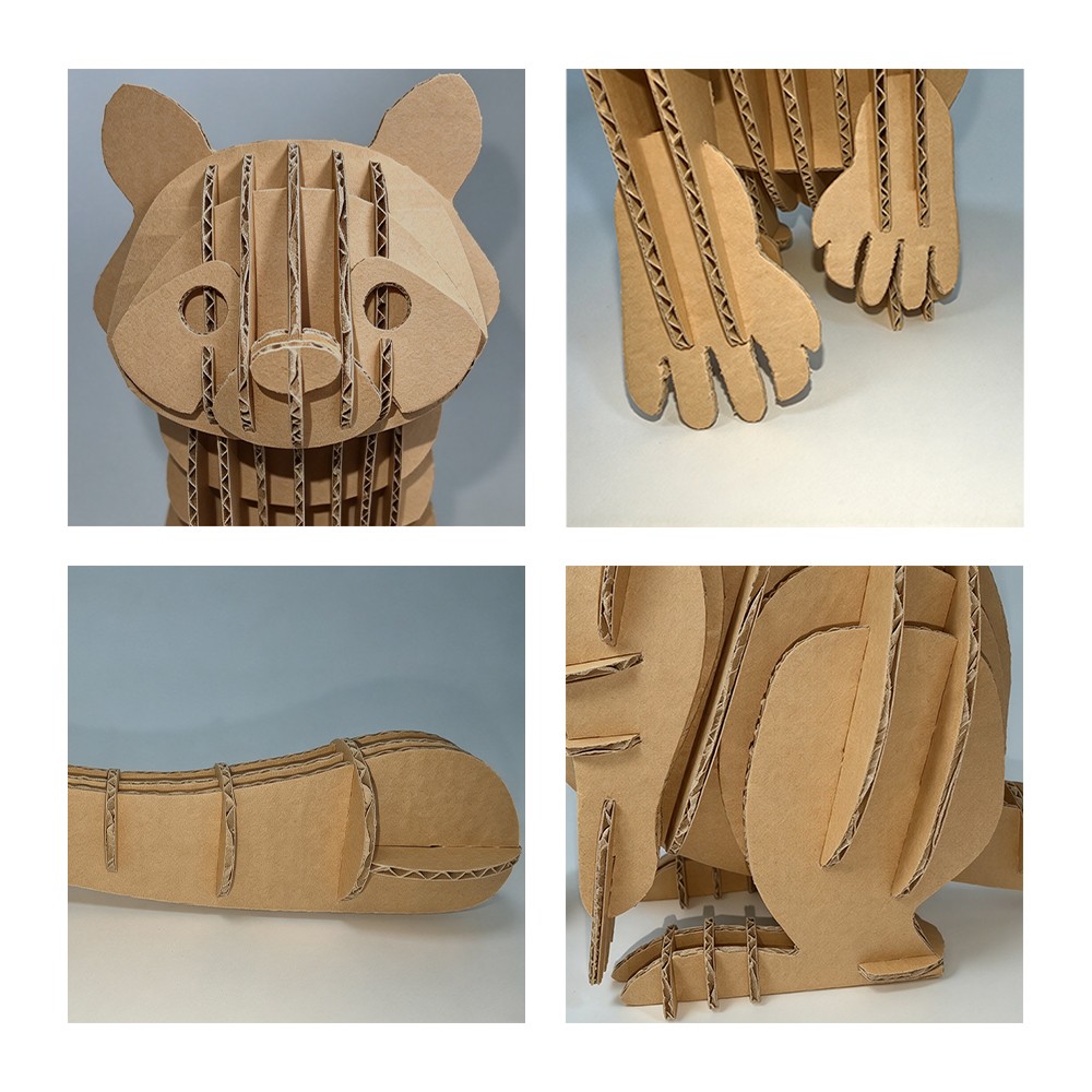 浣熊瓦楞拼图Raccoon corrugated puzzle