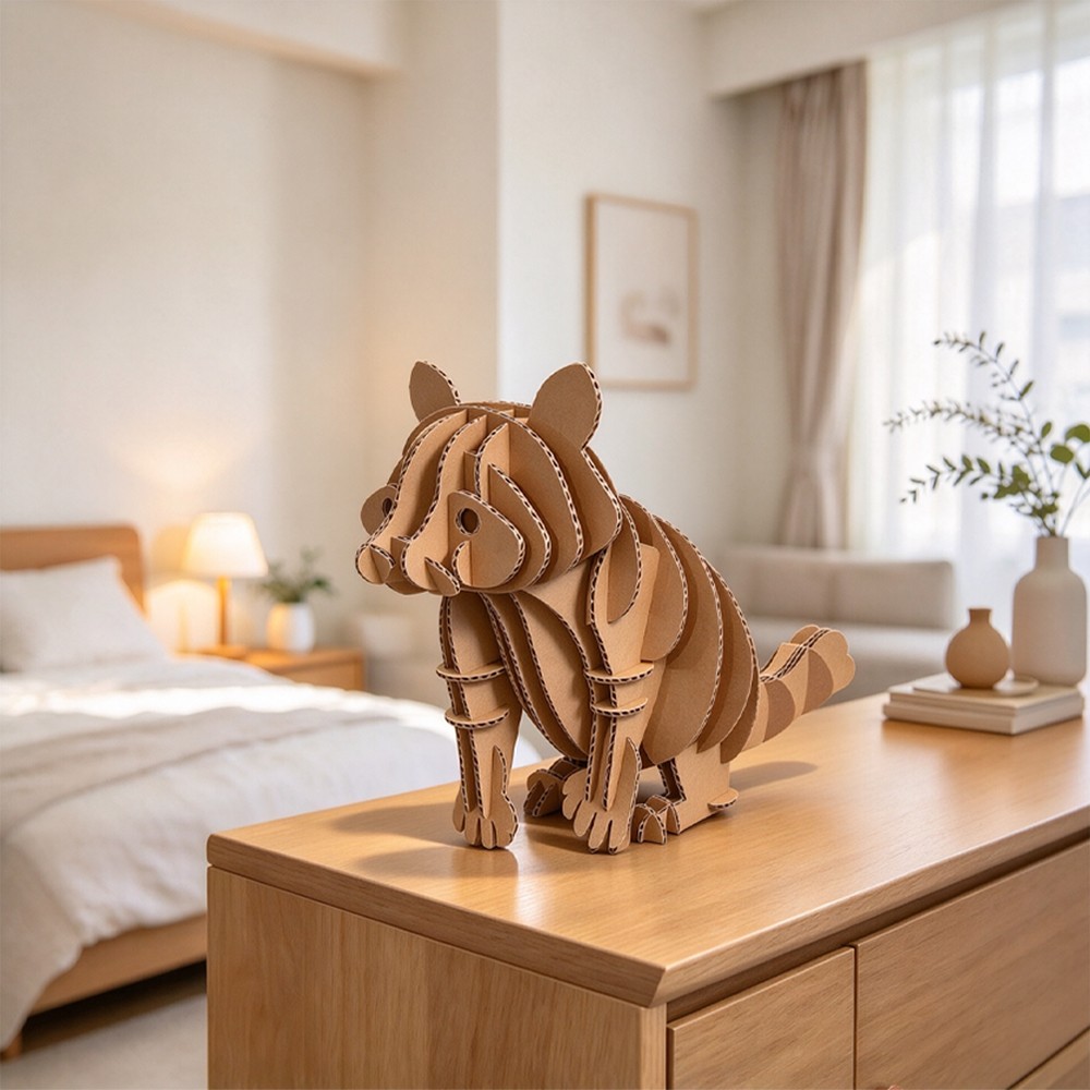 浣熊瓦楞拼图Raccoon corrugated puzzle