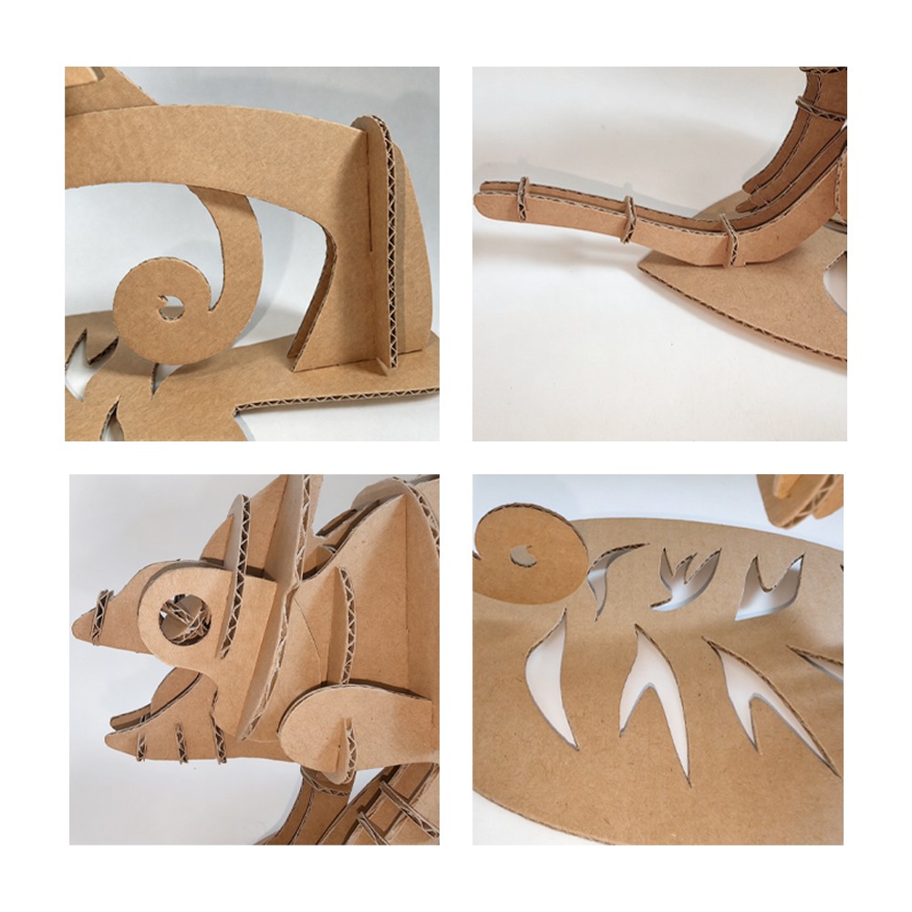 变色龙瓦楞拼图Chameleon corrugated puzzle
