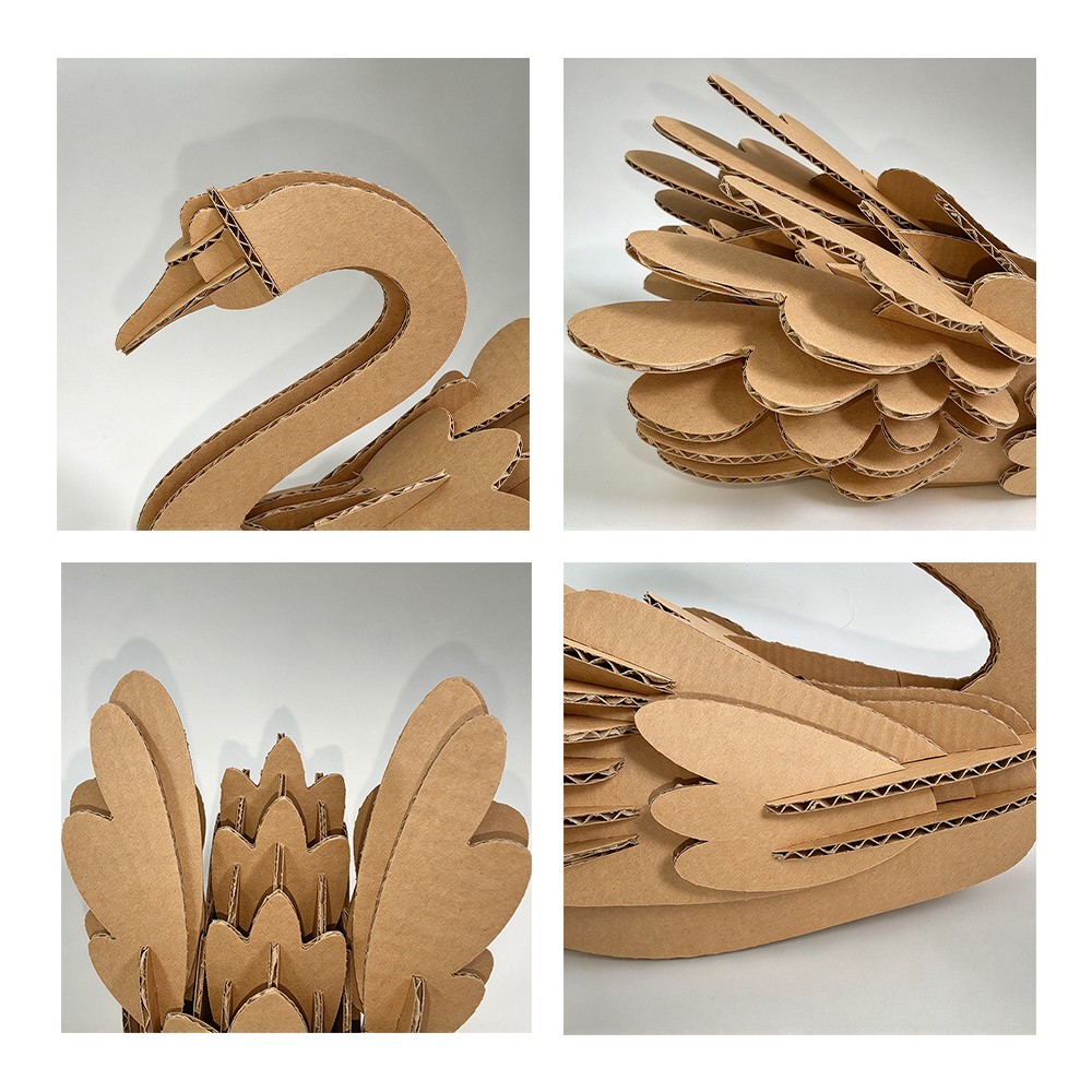 天鹅瓦楞拼图Swan corrugated puzzle