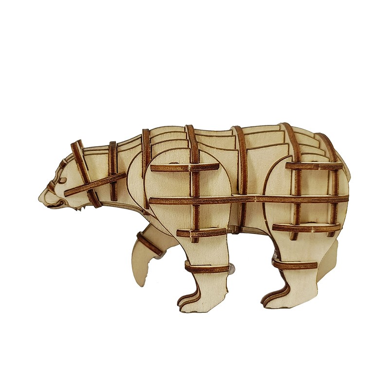 木质熊摆件Wooden Bear Puzzle